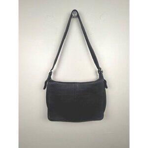 Vintage Coach Black Leather Legacy Full Flap Messenger Laptop Bag #5206